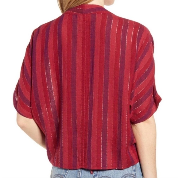 Rails Thea Rouge Stripe Red Crop Top - Picture 9 of 9